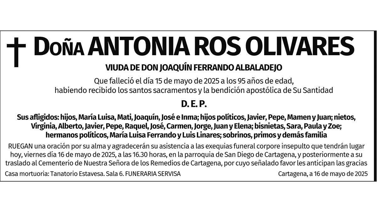 Dª Antonia Ros Olivares