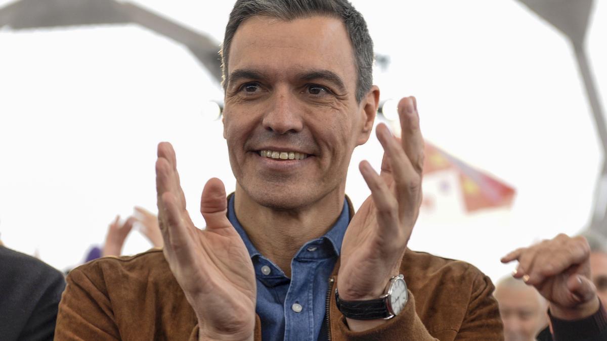 Pedro Sánchez en acto del partido en Valladolid