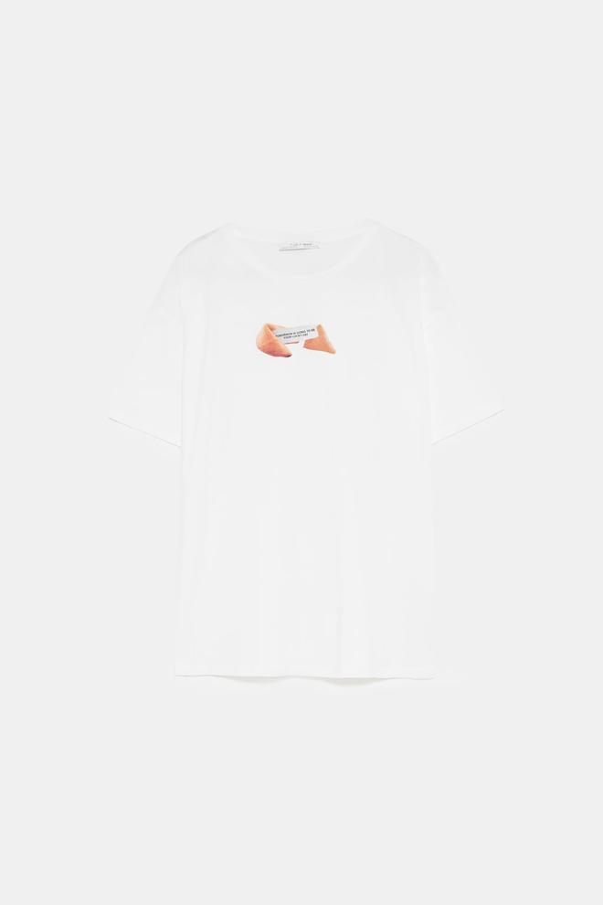 Camiseta de Zara con galleta de la suerte