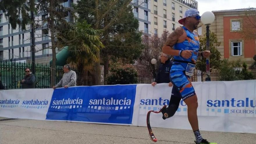 Raúl Zambrana, durante la prueba en Soria.