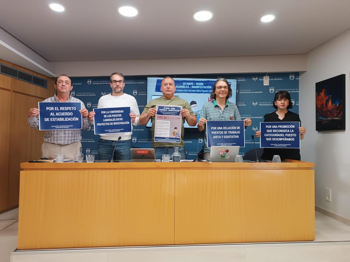 Momento de la presentación de la manifestación del día 22, que ha sido cancelada.