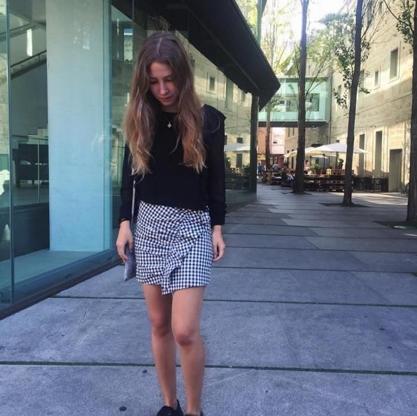 La minifalda de cuadros de Zara de Patricia Chamadoira