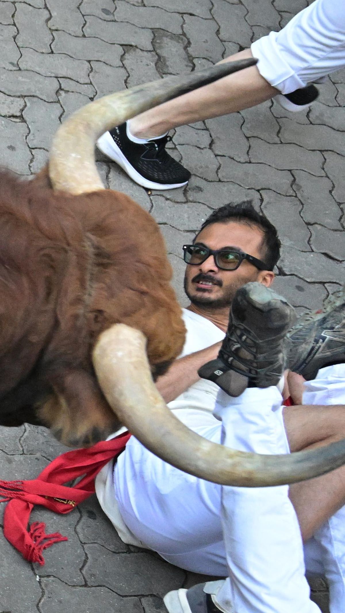 Quinto encierro de San Fermín con toros de Jandilla