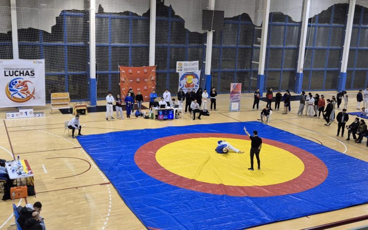 Participaron luchadores de todo Aragón.