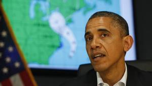 Obama informa sobre el huracán ’Sandy’.