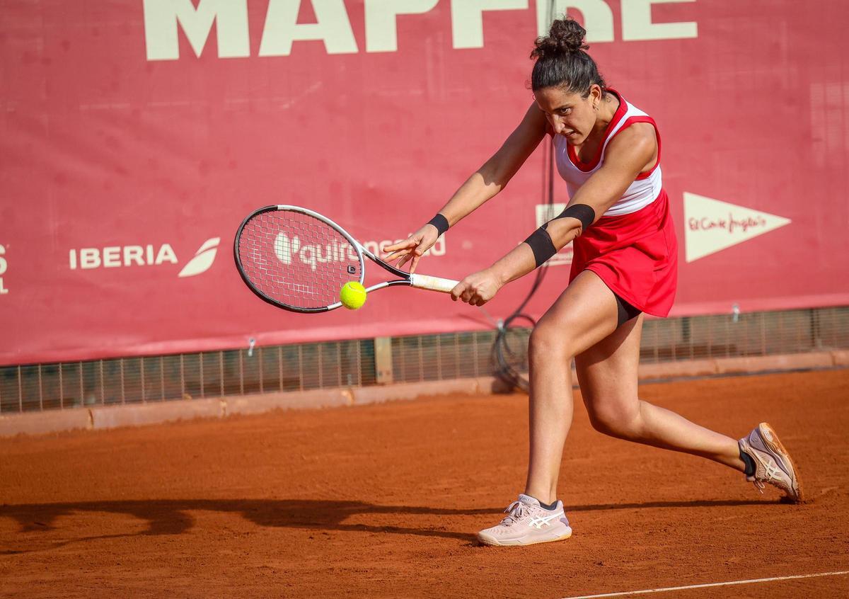 Ángela Fita durante la final del Campeonato de España de Tenis Absoluto