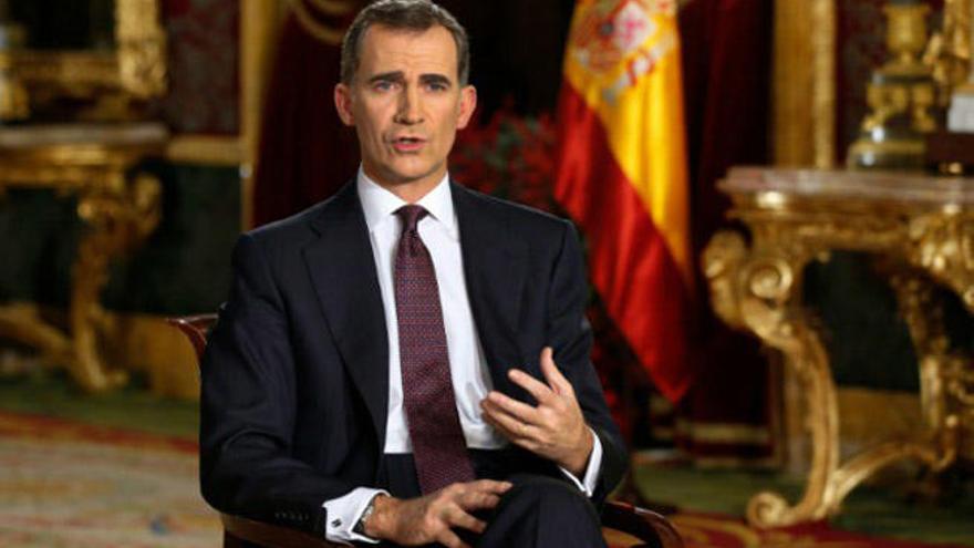 Felipe VI durante su discurso navideño de este año.