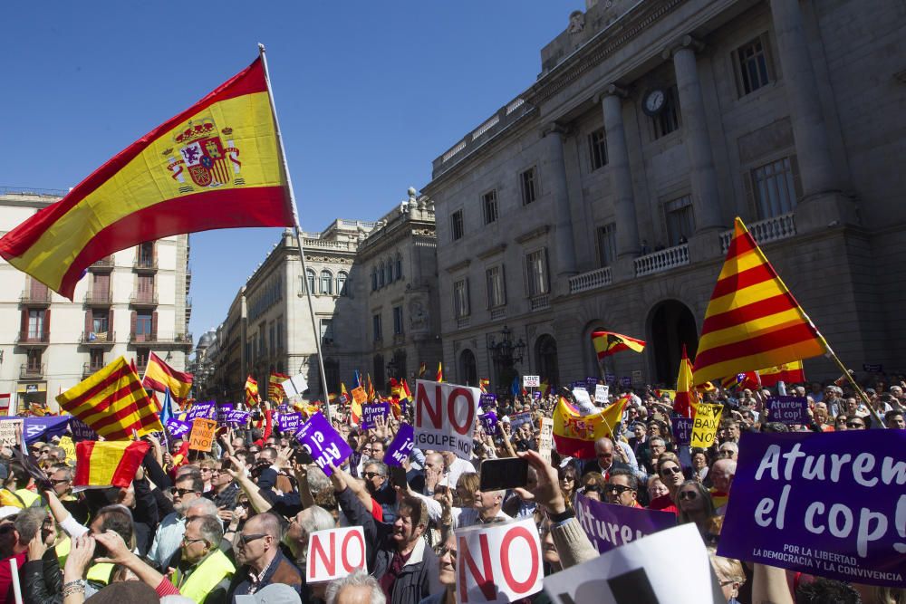 Manifestación en Barcelona contra el proceso soberanista