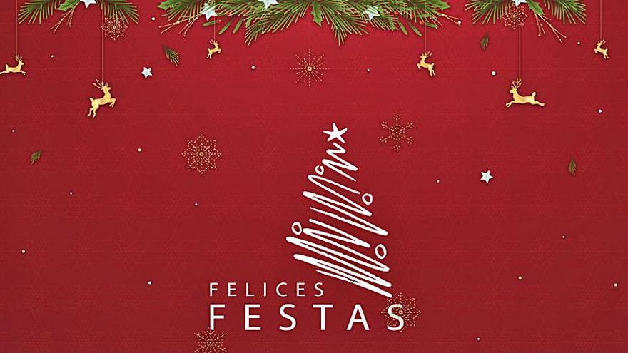 Postal del alcalde de Cangas para felicitar la Navidad.   | // FDV