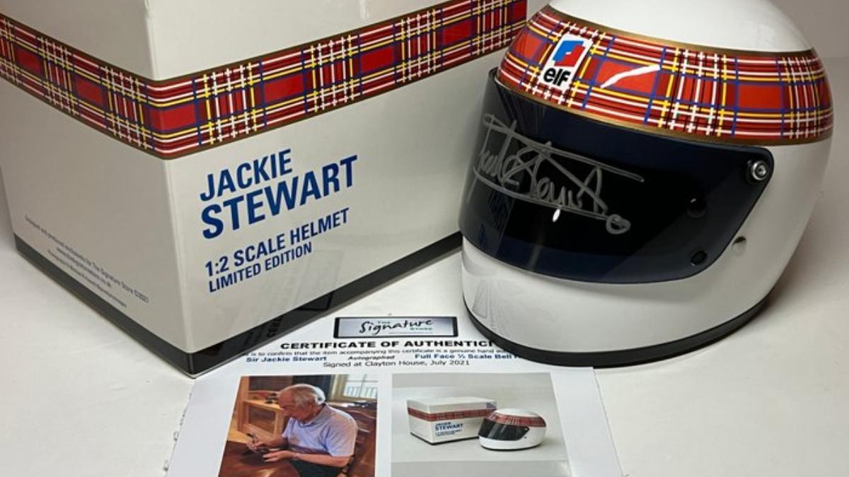 El icónico casco de Jackie Stewart