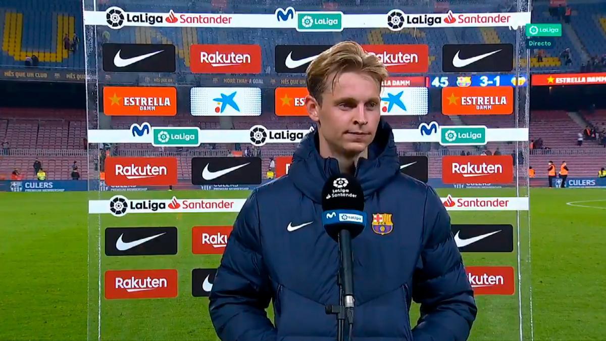 De Jong: "Estamos en una semana clave de la temporada. Sumamos confianza, es importante para el equipo"