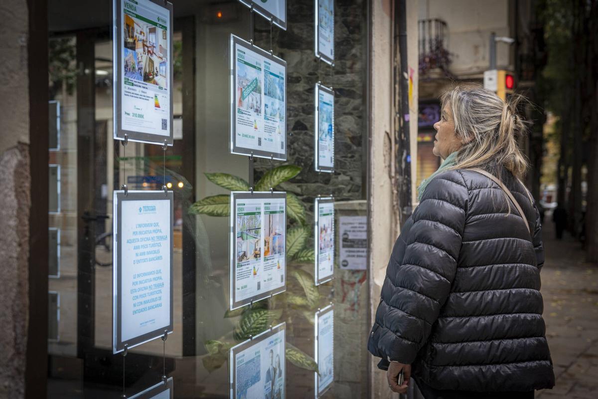 Una inmobiliaria en Barcelona.