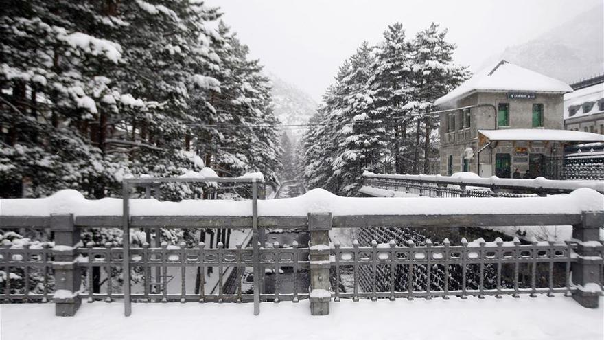 Nevadas en el Pirineo por encima de 1.000-1.300 metros