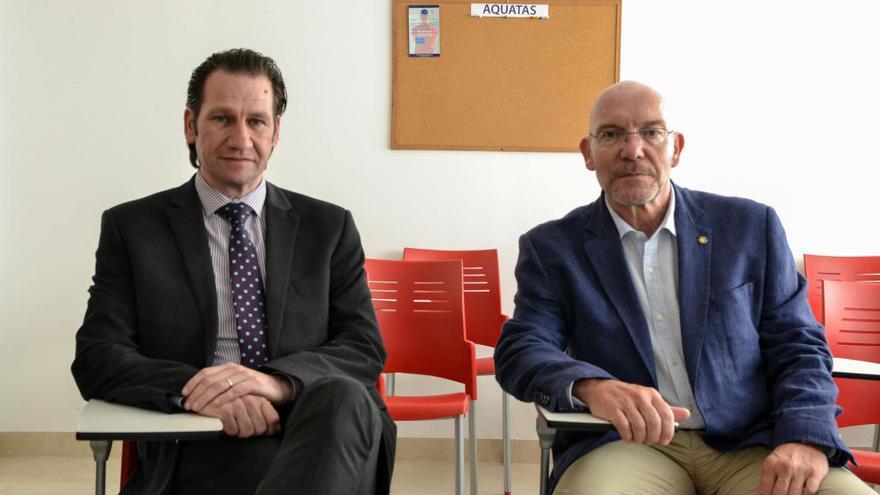 Alberto Jerez (director de operaciones) y Jordi Garrós (director de Tasp Seguridad) en la sede Tasp Seguridad.