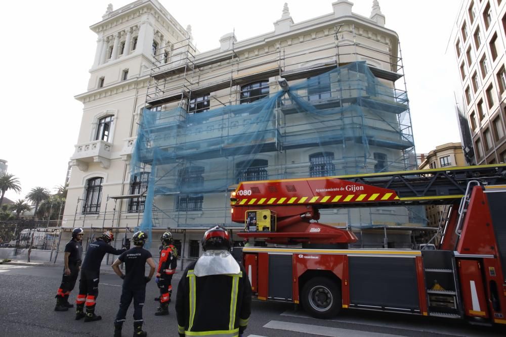 Accidente en la obra del antiguo Banco Urquijo