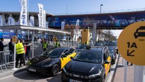 Parada de Taxis en la ciudad de Barcelona