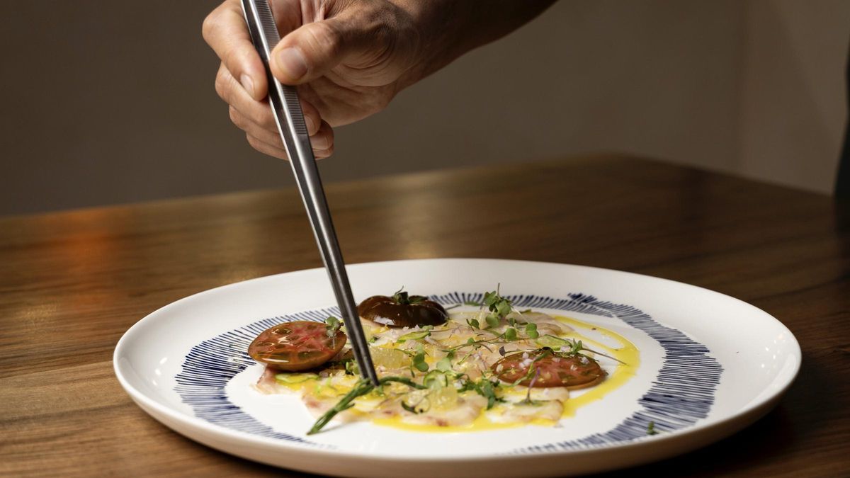 Uno de los platos de Lucas Bustos en Gurisa (Madrid).