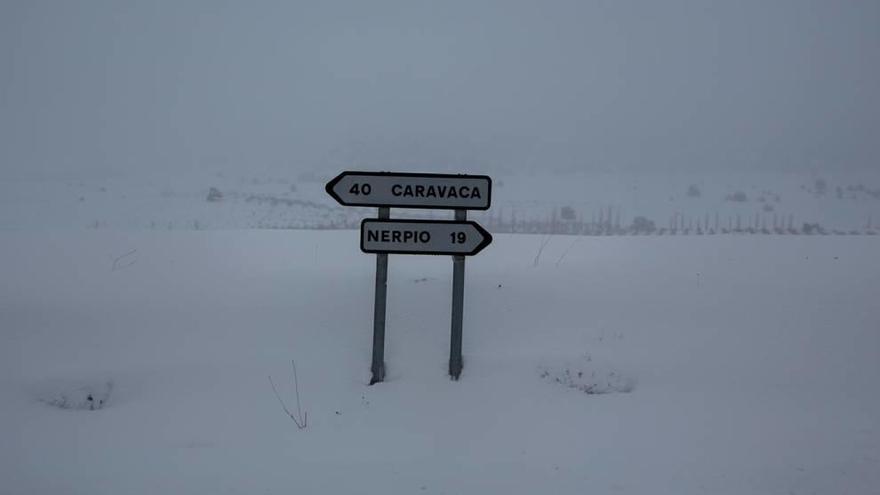 Las zonas altas de la Región han recibido copiosas nevadas durante el paso del temporal.