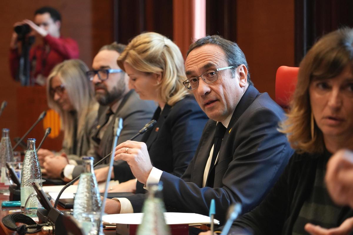 Reunión de la Junta de Portavoces en el Parlament.