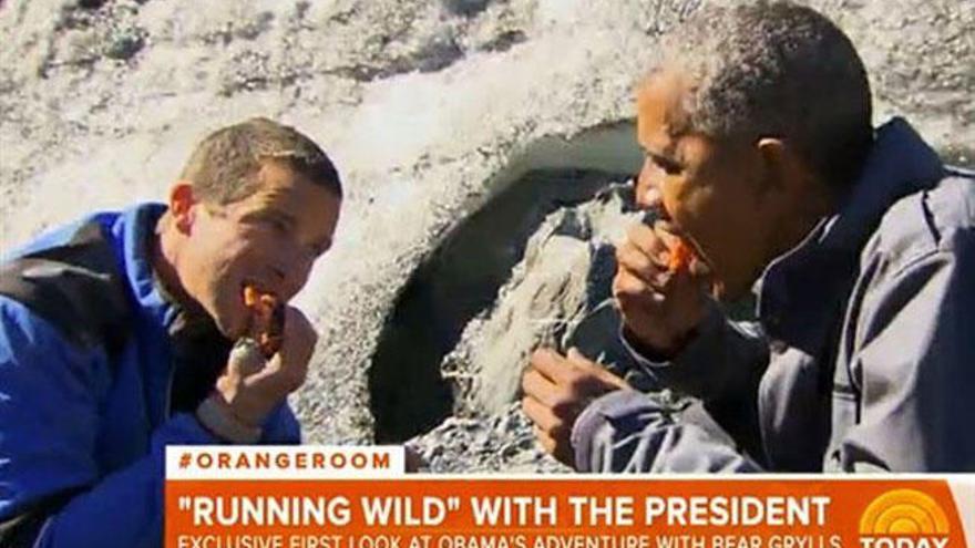 Obama junto a Bear Grylls en &#039;El último superviviente&#039;.