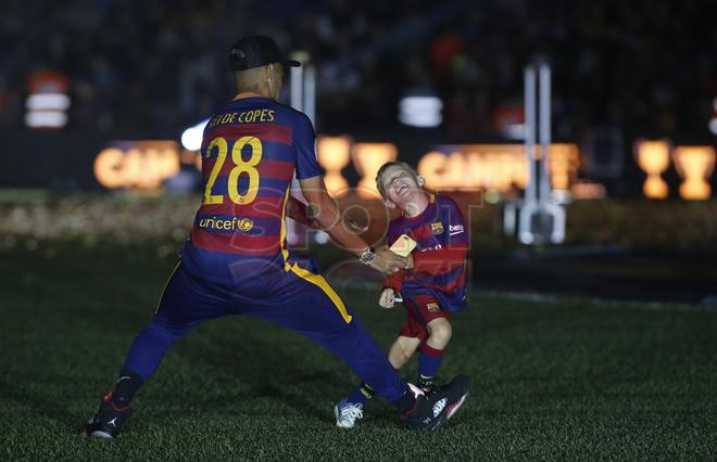 La fiesta del Doblete en el Camp Nou