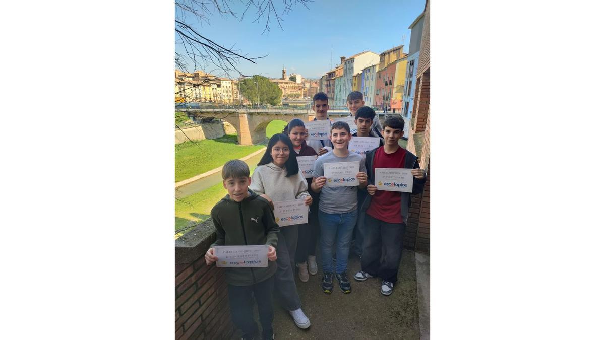 Ganadores de secundaria del Calculapio del Coelgio San José de Calasanz – Escolapios de Barbastro