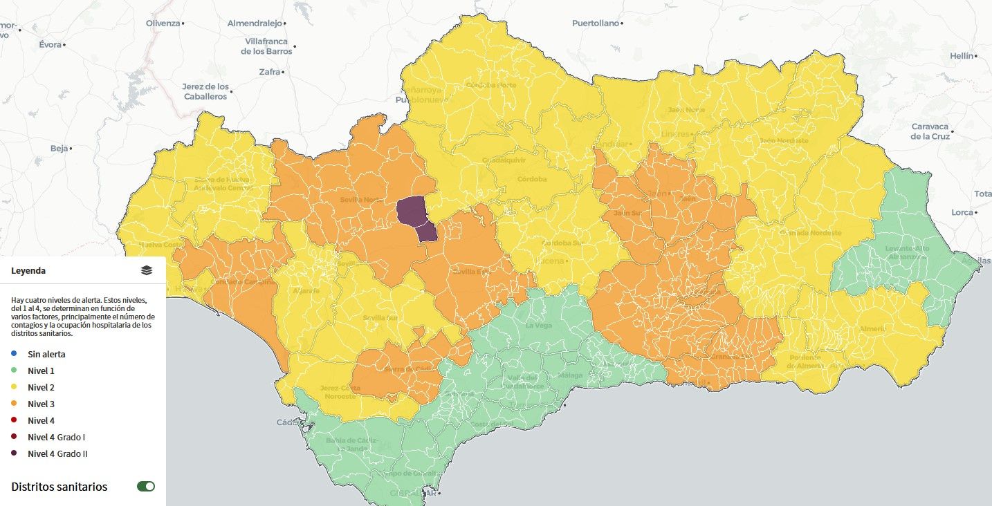 Situación del mapa covid a 2 de junio.