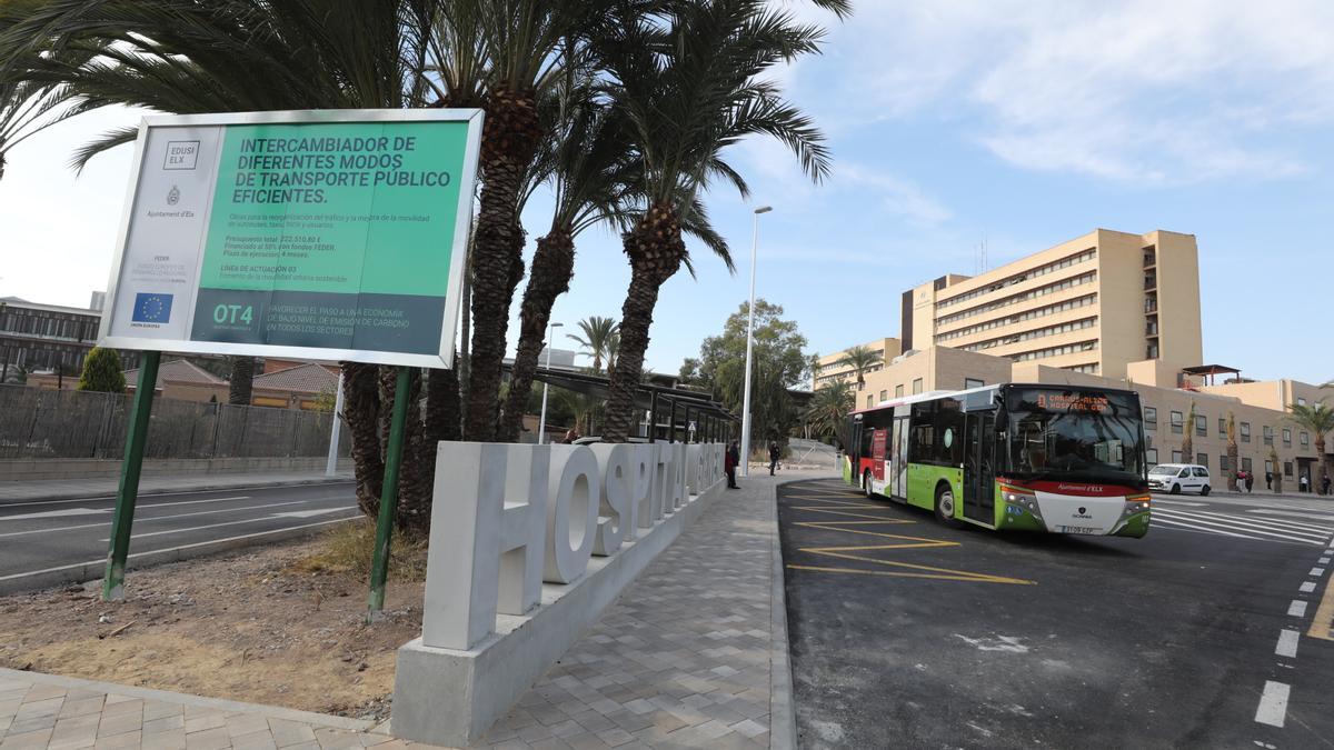 Intercambiador de mejora del transporte público en las inmediaciones del Hospital General.