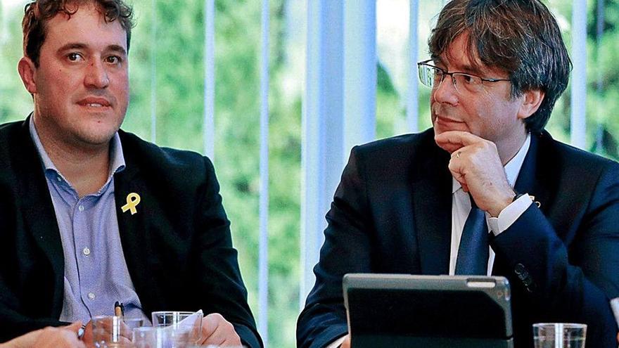 David Bonvehí i Carles Puigdemont, en una foto d&#039;arxiu.