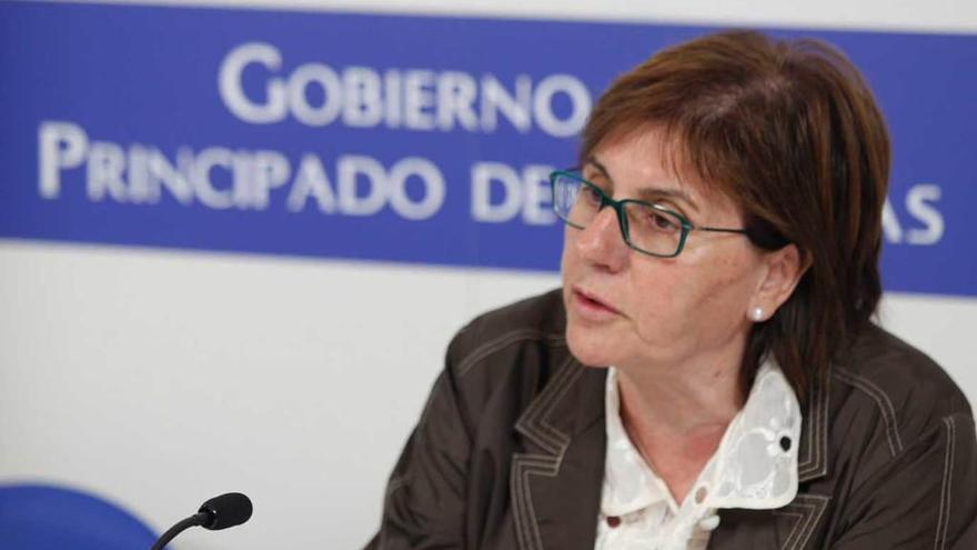 Pilar Varela ayer, durante la rueda de prensa en la Feria Internacional de Muestras.