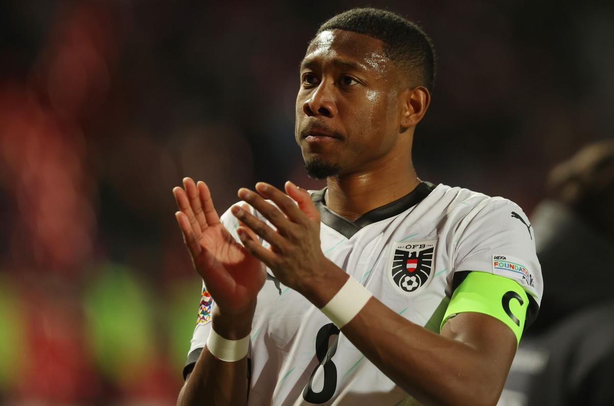 David Alaba, con el brazalete de capitán de Austria.
