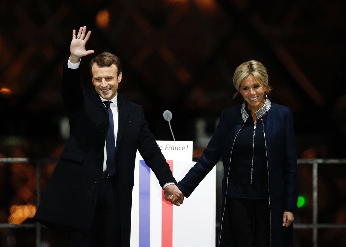 Brigitte Trogneux y Emmanuel Macron