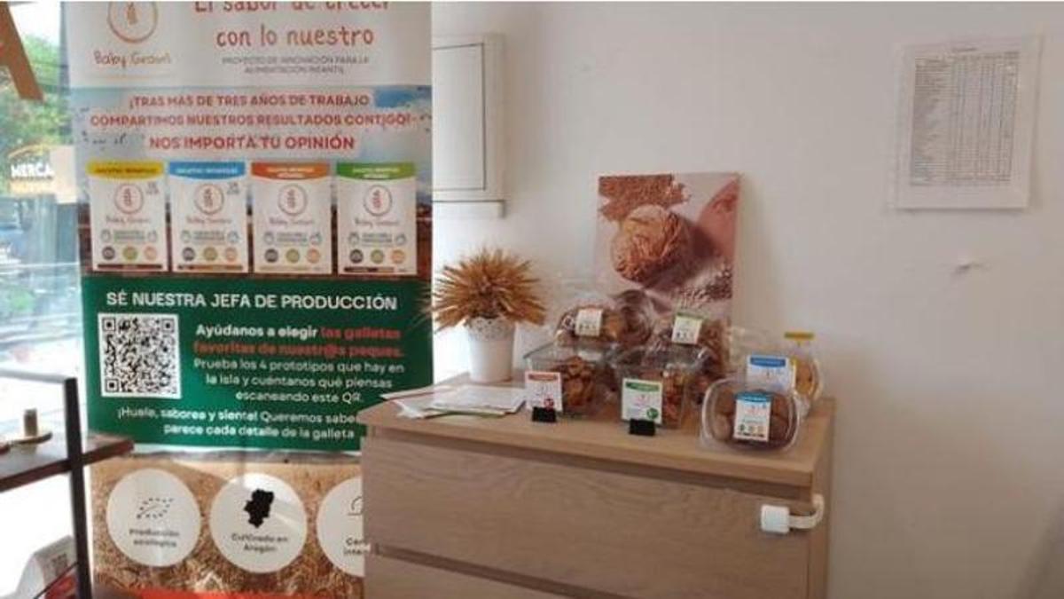Escaparate de Baby Grains en una de las tiendas en las que se comercializa
