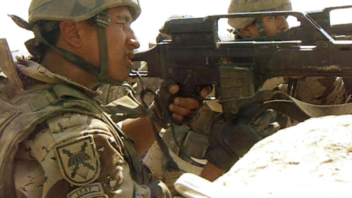 Captura de vídeo de soldados españoles