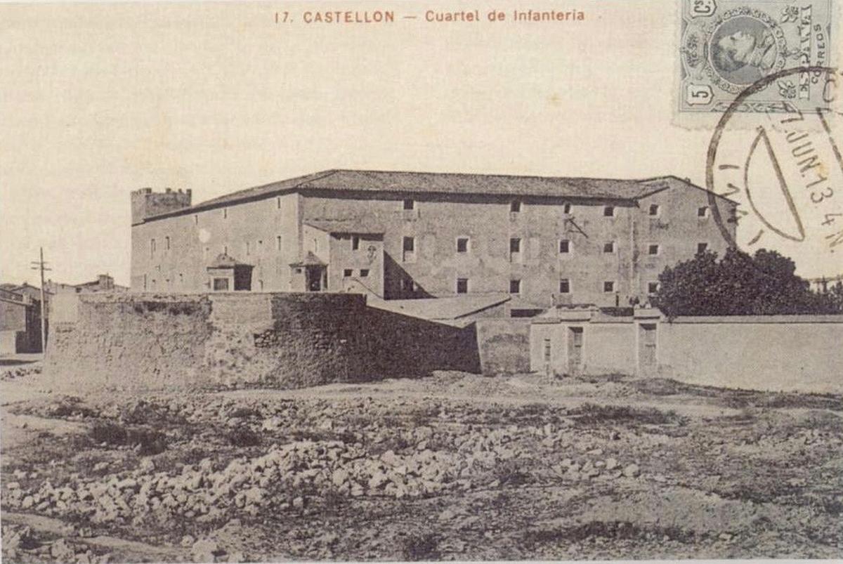 Imagen histórica del cuartel de San Francisco que funcionó como campo de concentración en Castelló.