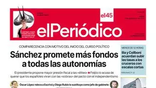 La portada de EL PERIÓDICO del 5 de septiembre de 2024