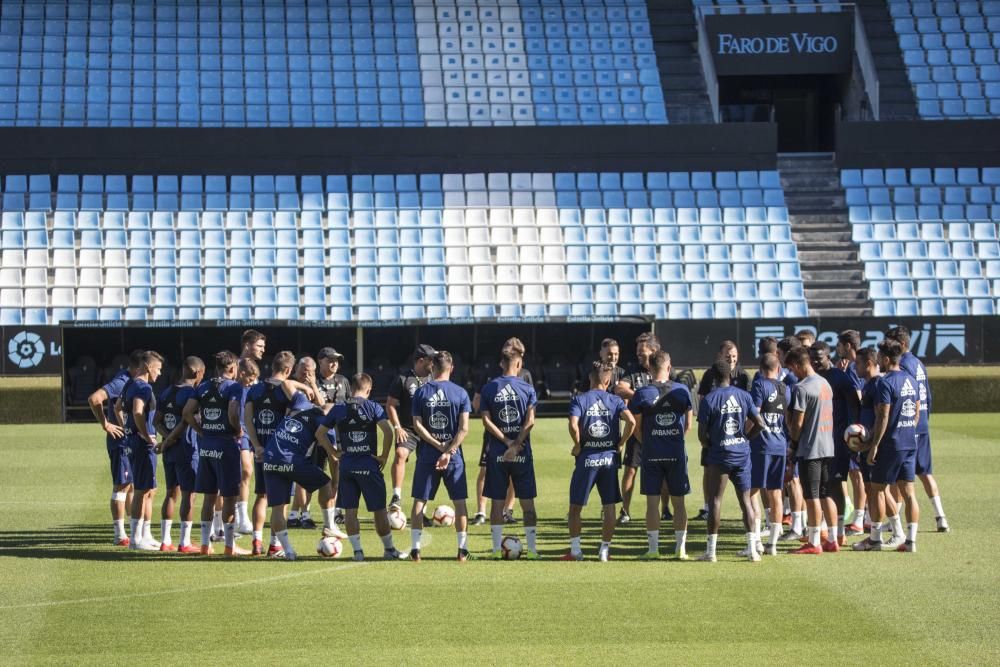 Entrenamiento del Celta a puerta cerrada