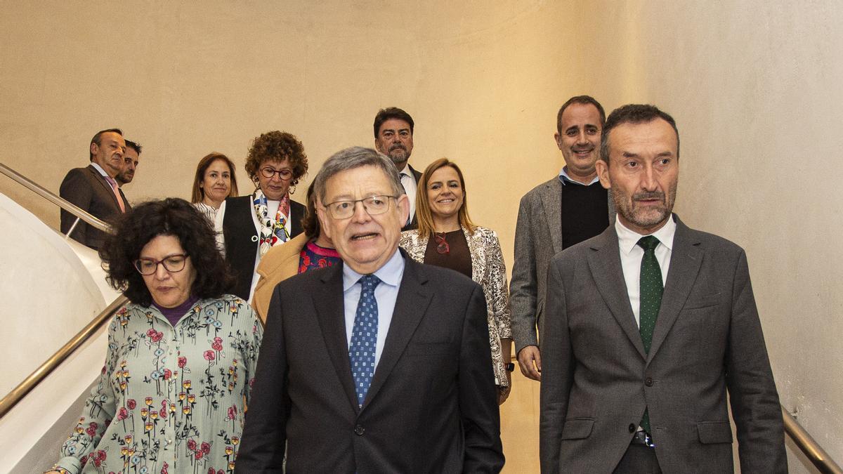 El presidente de la Generalitat, Ximo Puig, y el alcalde de Elche, Carlos González, en Madrid.