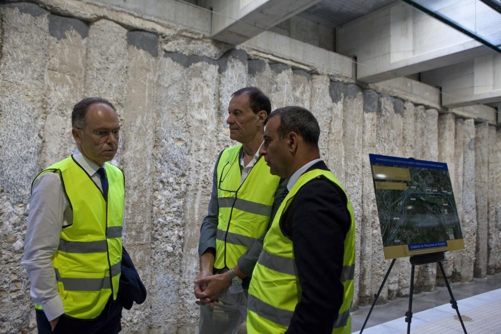 Visita del presidente del Adif a las obras del soterramiento de Feve en Langreo