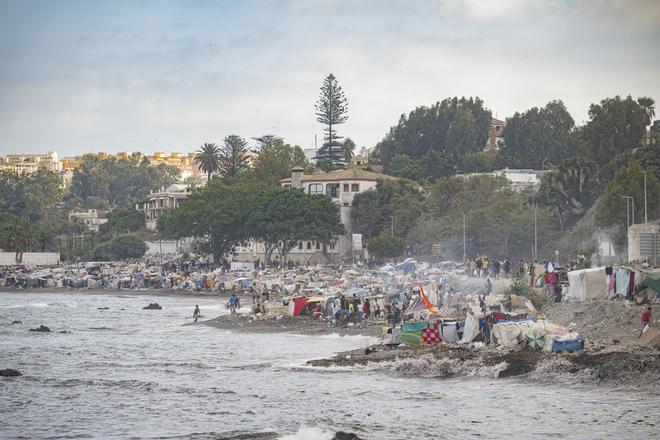Detenidos dos inmigrantes en Ceuta, uno en el Trampolín tras agredir a un menor con arma blanca y otro por allanamiento