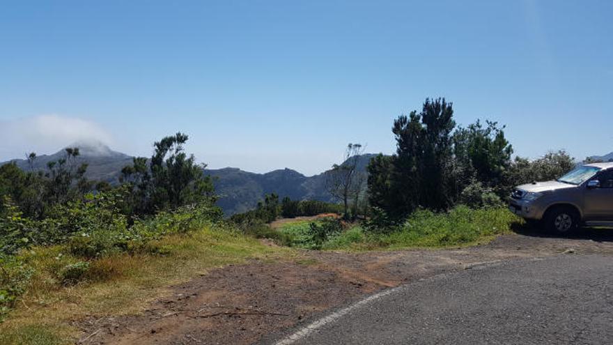 La zona de Lomo Las Cuevas, en la vía entre Las Carboneras y Chinamada, el pasado viernes.