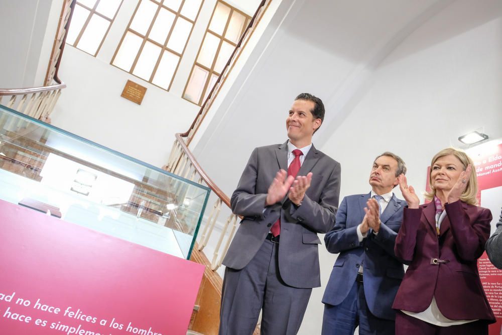 José Luis Rodríguez Zapatero inaugura en Elda la exposición de la vara de Azaña