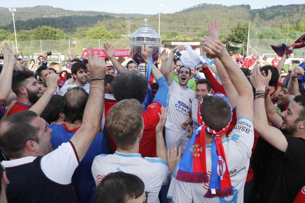 El UD Ourense continua su marcha imparable y logra su tercer ascenso en cuatro años. El Atios tendrá que disputar la promoción.