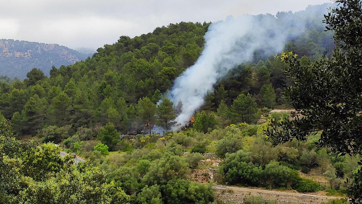 Incendio en s'Estret de Valldemossa