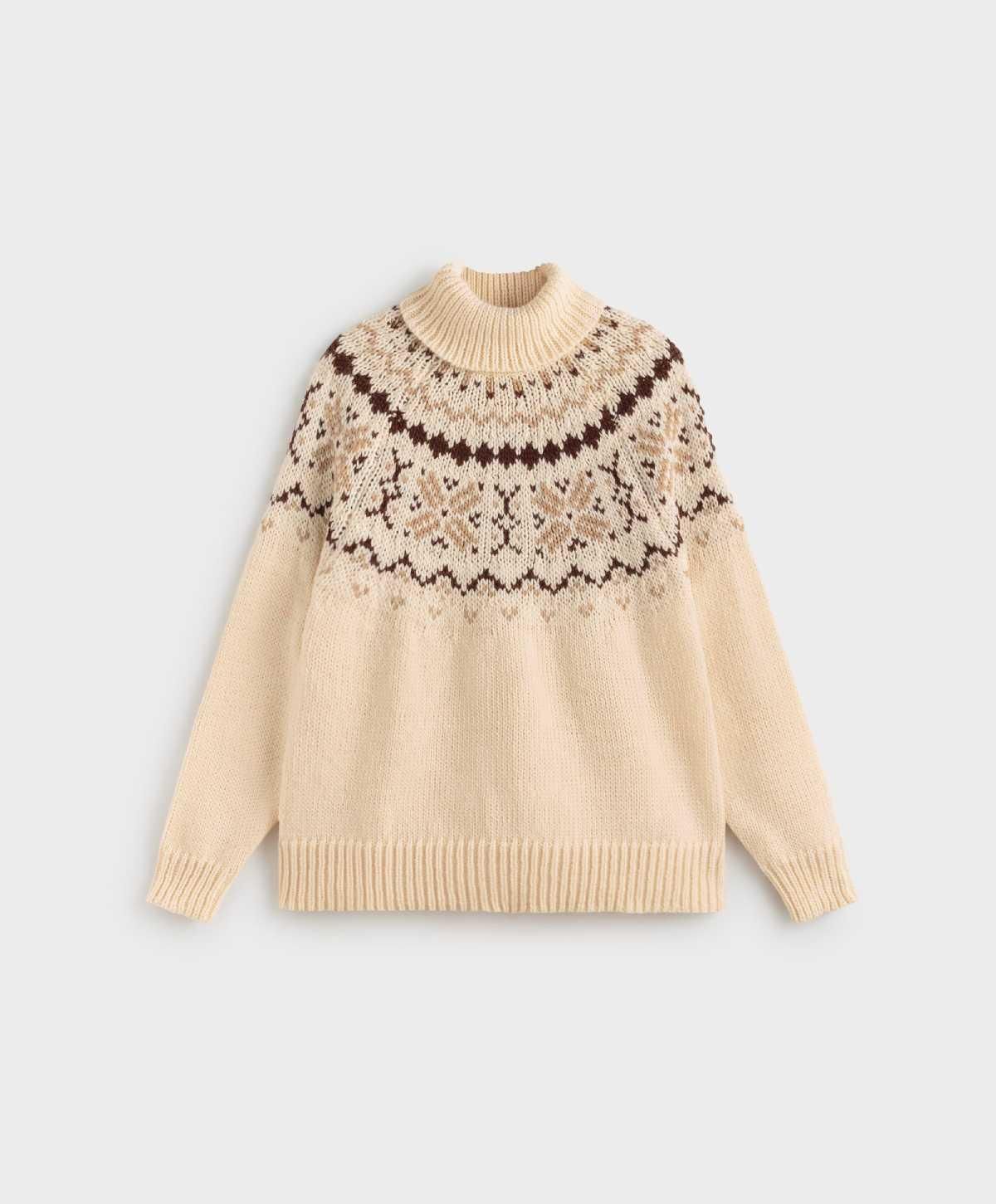 Beige de cuello alto