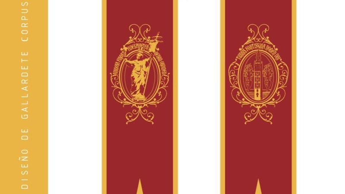 Diseño de los nuevos gallardetes para la procesión del Corpus, que se estrenan en este 2026.