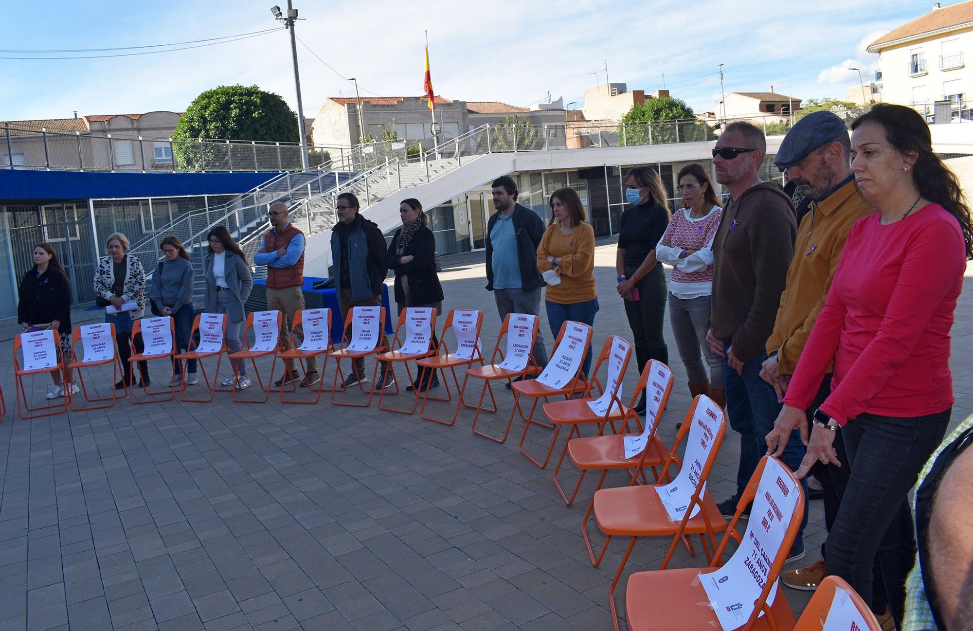 El 25 en la Región, en imágenes: así conmemoran los municipios el Día de la Eliminación de la Violencia contra la Mujer