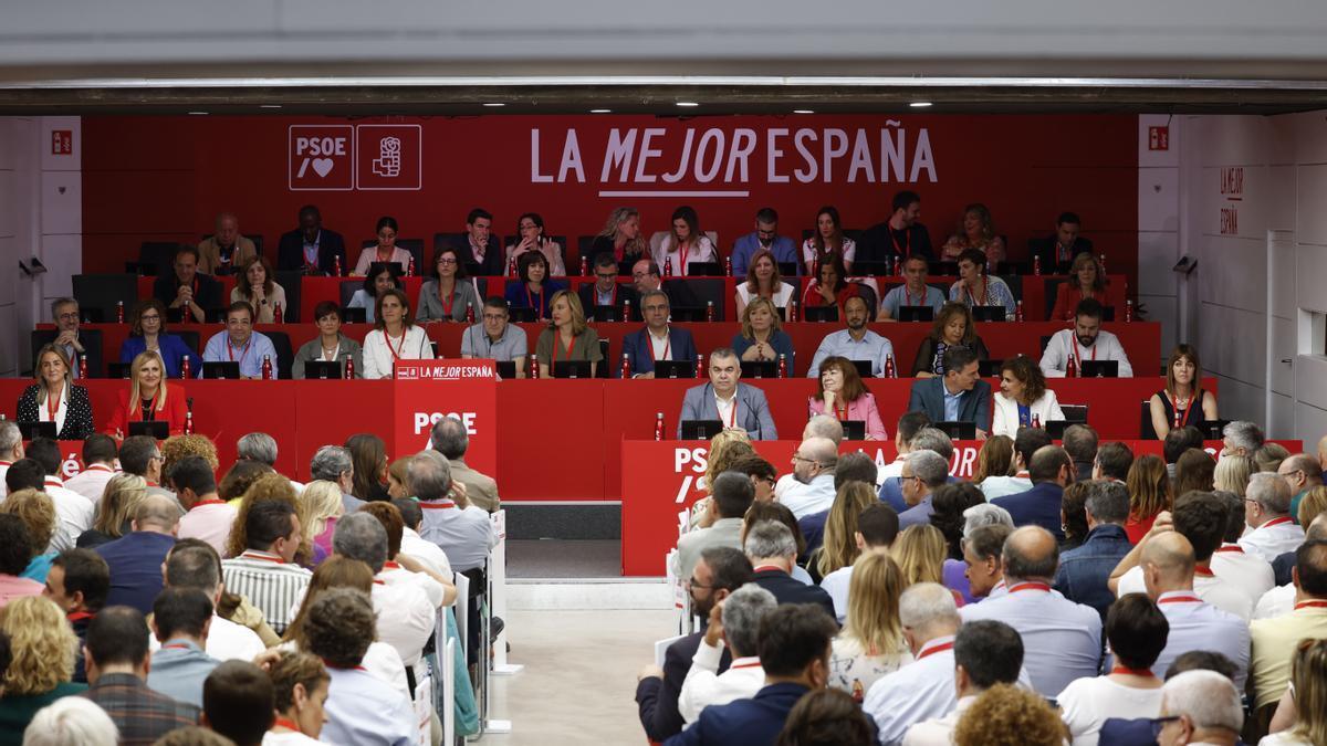 Reunión del Comité Federal del PSOE en Ferraz, esta mañana J.J.GUILLÉN