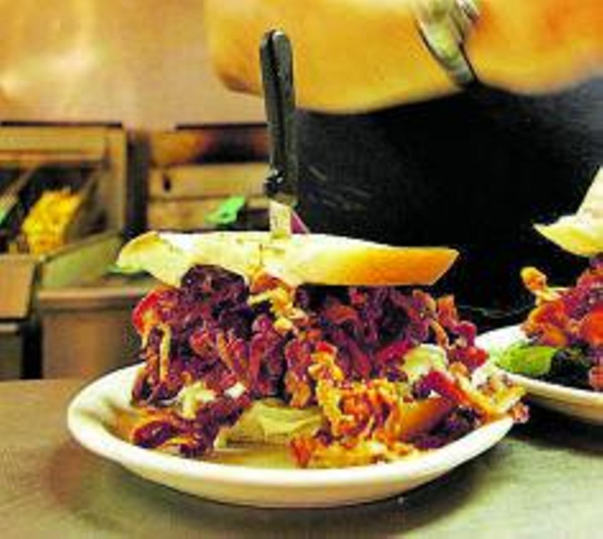 Sándwich servido en un restaurante de EEUU.