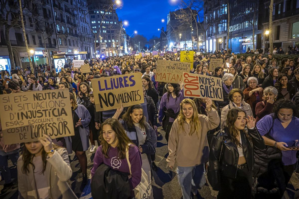 Manifestación del 8M en Barcelona